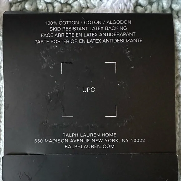 🎁Ralph Lauren Bath Rug - 21” x 34”- Mint & White- Skid Resistant- Cotton - Picture 4 of 6